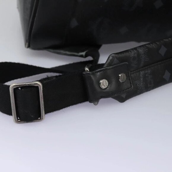 MCM Vicetos Logogram Backpack PVC Black Auth - Picture 11 of 15